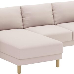 Durable Three Or Two (3 or 2) Seat with Chaise Sofa Cover Replacement Custom Made Compatible with IKEA  Sectional Corner Chaise Sofa Slipcover (2 and Chaise Polyester Beige)