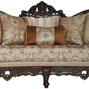 Traditional Sofa with Queen in Dark Walnut