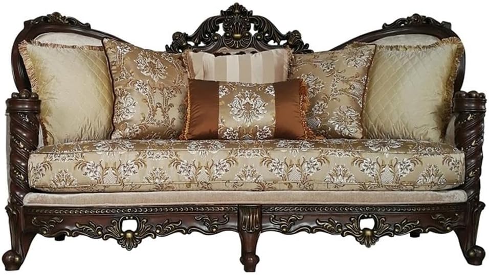 Traditional Sofa with Queen in Dark Walnut